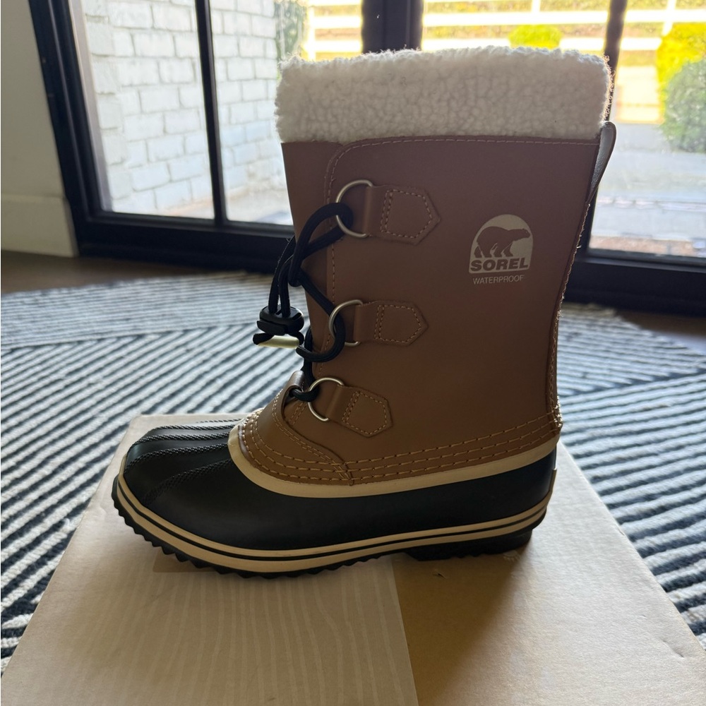 Sorel Kids Brown and Black Waterproof Winter Boots